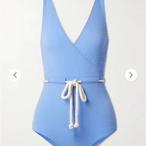 NWT Lisa Marie Fernandez Yasmin swimsuit azure size 2/S